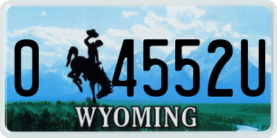 WY license plate 04552U