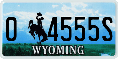 WY license plate 04555S