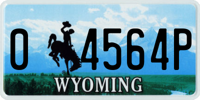 WY license plate 04564P