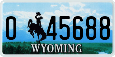 WY license plate 045688