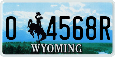 WY license plate 04568R