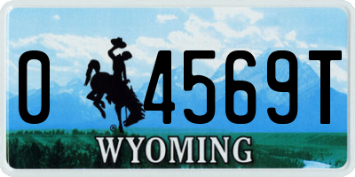 WY license plate 04569T