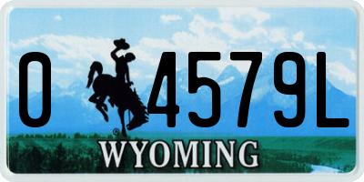 WY license plate 04579L