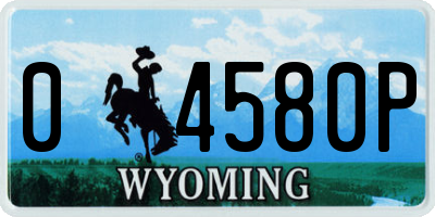 WY license plate 04580P