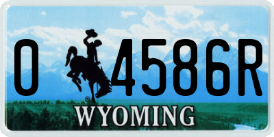 WY license plate 04586R