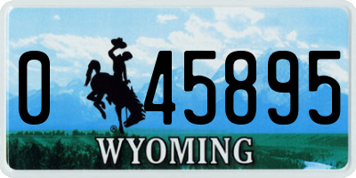 WY license plate 045895