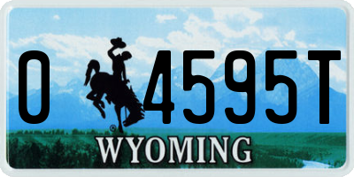 WY license plate 04595T