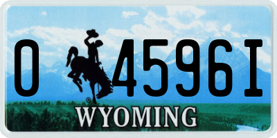 WY license plate 04596I