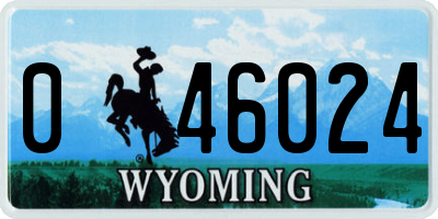 WY license plate 046024