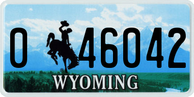 WY license plate 046042