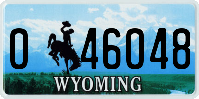 WY license plate 046048