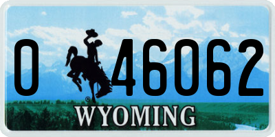 WY license plate 046062