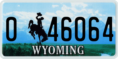 WY license plate 046064