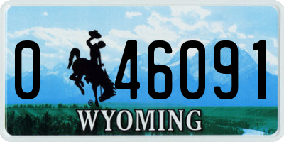 WY license plate 046091