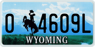 WY license plate 04609L