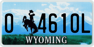 WY license plate 04610L