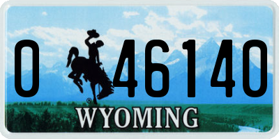 WY license plate 046140