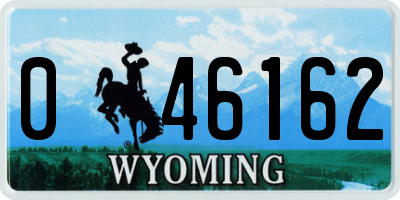WY license plate 046162