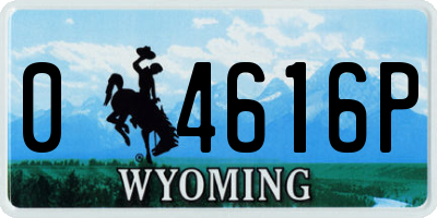 WY license plate 04616P