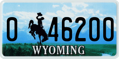 WY license plate 046200