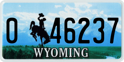 WY license plate 046237