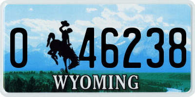 WY license plate 046238
