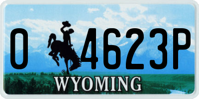 WY license plate 04623P