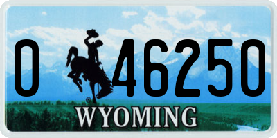 WY license plate 046250