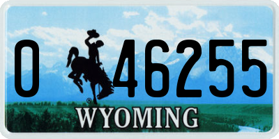 WY license plate 046255