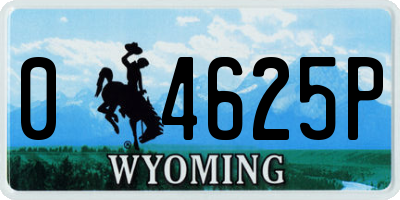 WY license plate 04625P