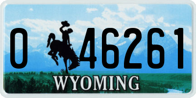 WY license plate 046261