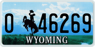 WY license plate 046269