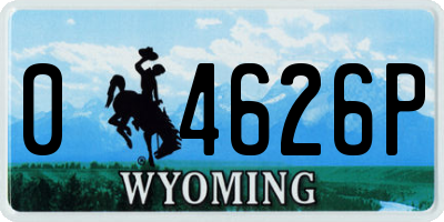WY license plate 04626P