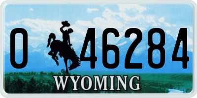 WY license plate 046284