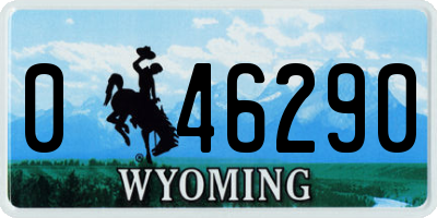 WY license plate 046290