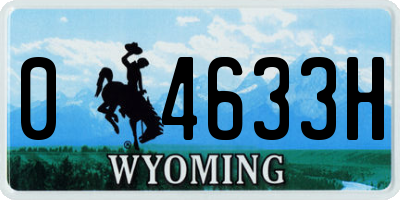 WY license plate 04633H