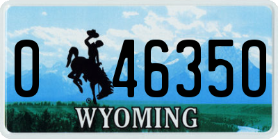 WY license plate 04635O