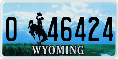 WY license plate 046424