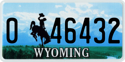 WY license plate 046432