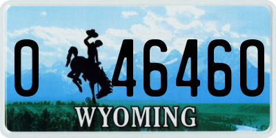 WY license plate 04646O