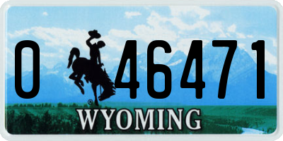 WY license plate 046471