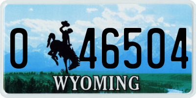 WY license plate 046504