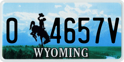 WY license plate 04657V
