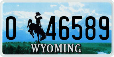 WY license plate 046589