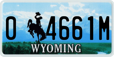 WY license plate 04661M