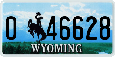 WY license plate 046628