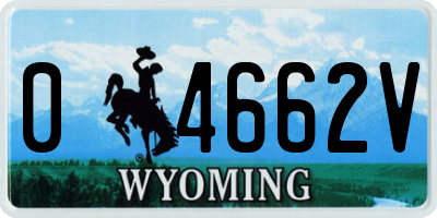 WY license plate 04662V