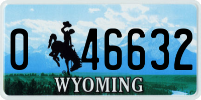 WY license plate 046632