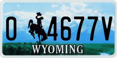 WY license plate 04677V