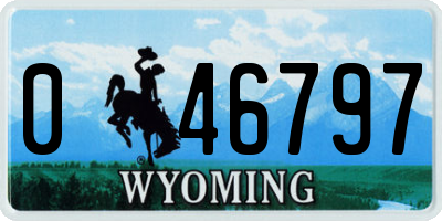 WY license plate 046797